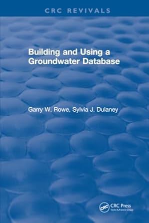 building and using a groundwater database 1st edition garry rowe 1315891255, 978-1315891255