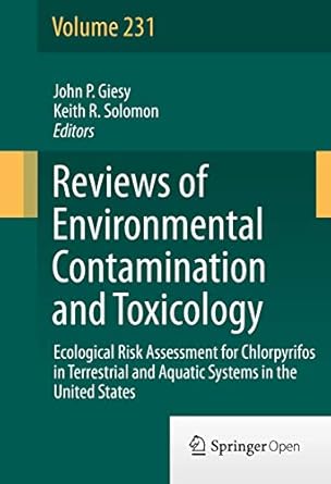 ecological risk assessment for chlorpyrifos in terrestrial and aquatic systems in the united states 1st