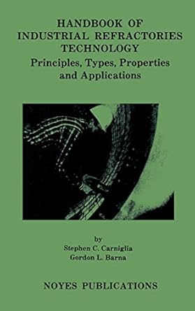 handbook of industrial refractories technology principles types properties and applications 1st edition