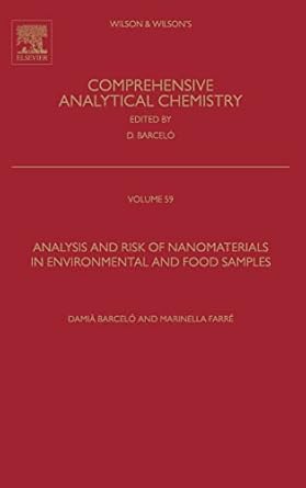 analysis and risk of nanomaterials in environmental and food samples 1st edition damia barcelo ,marinella