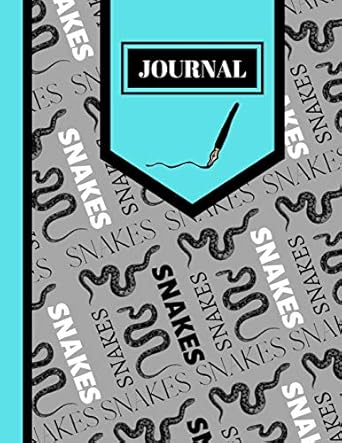 journal bold snakes reptiles word print lined college ruled snake journal for boys and men 1st edition blue