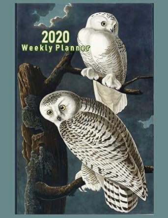 2020 weekly planner snowy owl by john james audubon 1st edition noon sun handy books 1688568271,