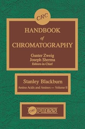 handbook chromatography amino acids and amines 1st edition s blackburn 0849330661, 978-0849330667