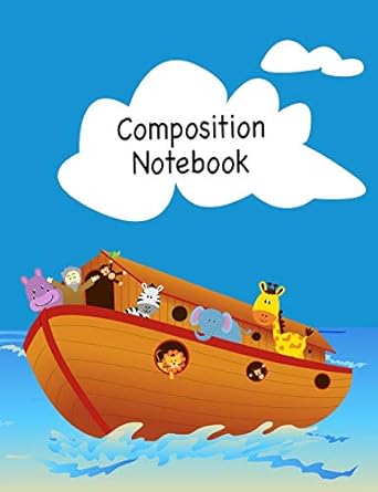 composition notebook kids noahs ark composition journal exercise book wide ruled school book 1st edition