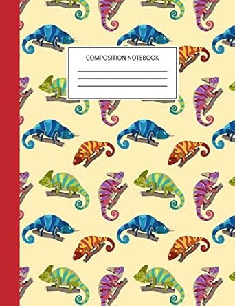 composition notebook chameleon reptile notebook yemen ambilobe panther journal cover wide ruled reptile