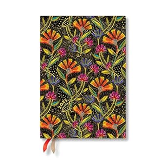 paperblanks 2025 daily planner wild flowers playful creations 12 month flexis midi elastic band 432 pg 80 gsm