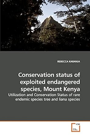 conservation status of exploited endangered species mount kenya utilization and conservation status of rare