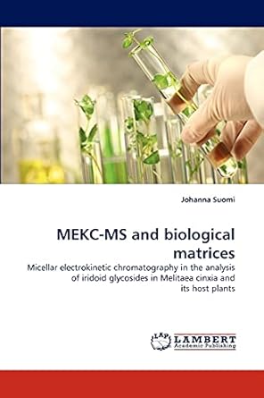mekc ms and biological matrices micellar electrokinetic chromatography in the analysis of iridoid glycosides