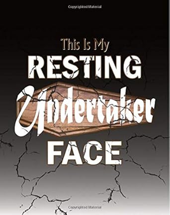resting undertaker face journal 140 college ruled lined pages funny composition notebook gift for an embalmer