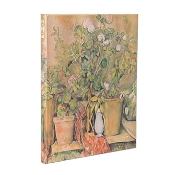 cezannes terracotta pots and flowers ultra unlined hardcover journal 144pg 120gsm the barnes collection by