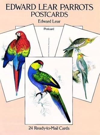 edward lear parrots postcards 24 ready to mail cards 1st edition edward lear 0486285030, 978-0486285030