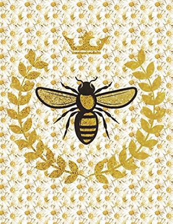 queen bee beekeepers journal college ruled writers notebook daisy flowers blank composition book to write in