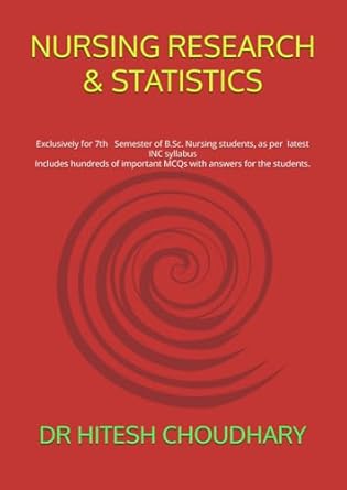 nursing research and statistics 1st edition dr hitesh choudhary 9334216662, 978-9334216660