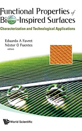functional properties of bio inspired surfaces characterization and technological applications 1st edition