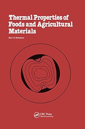 thermal properties of food and agricultural materials 1st edition nuri n mohsenin 0677054505, 978-0677054506