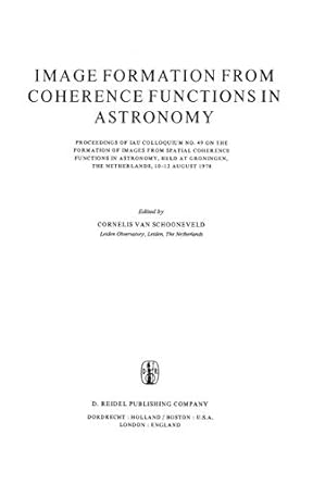 image formation from coherence functions in astronomy proceedings of iau colloquium no 49 on the formation of