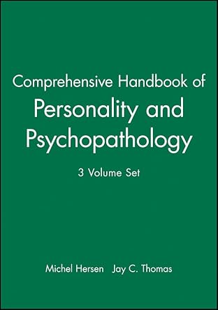 comprehensive handbook of personality and psychopathology set 1st edition michel hersen ,jay c thomas