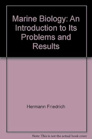 marine biology an introduction to its problems and results 1st edition hermann friedrich 0295950110,