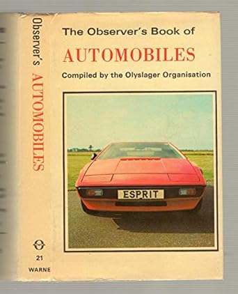 the observers book of automobiles 1st edition david voller ,carol alexander 0723215855, 978-0723215851