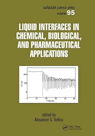 liquid interfaces in chemical biological and pharmaceutical applications 1st edition alexander g volkov