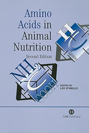 amino acids in animal nutrition 1st edition j p f d'mello 085199654x, 978-0851996547