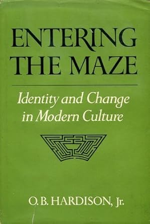 entering the maze identity and change in modern culture 1st edition o b hardison 0195029534, 978-0195029536