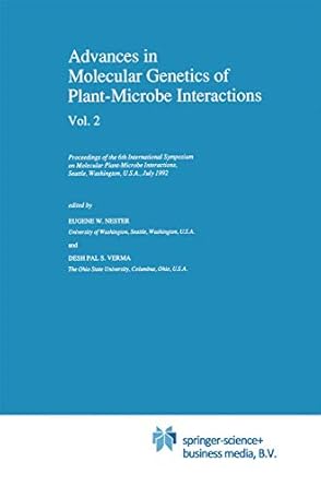 advances in molecular genetics of plant microbe interactions vol 2 proceedings of the 6th international