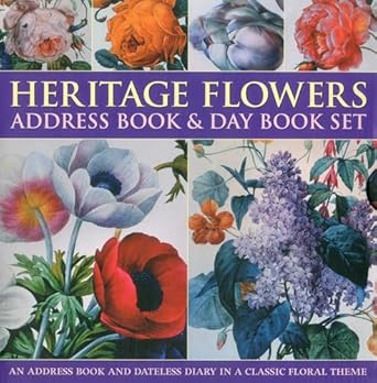 heritage flower address book and day book set 1st edition lorenz 075482098x, 978-0754820987
