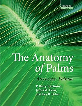 the anatomy of palms arecaceae palmae 1st edition p barry tomlinson ,james w horn ,jack b fisher 0199558922,