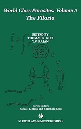 the filaria 1st edition thomas r klei ,t v rajan 1402070381, 978-1402070389