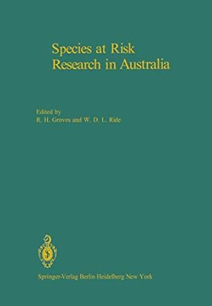 species at risk research in australia proceedings of a symposium on the biology of rare and endangered