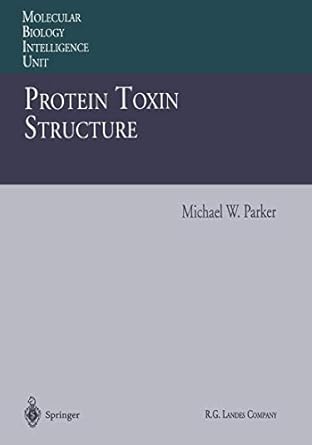 protein toxin structure 1st edition michael w parker 3662223546, 978-3662223543
