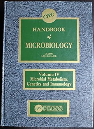 crc handbook of microbiology microbial metabolism genetics and immunology 1st edition allen i laskin ,hubert