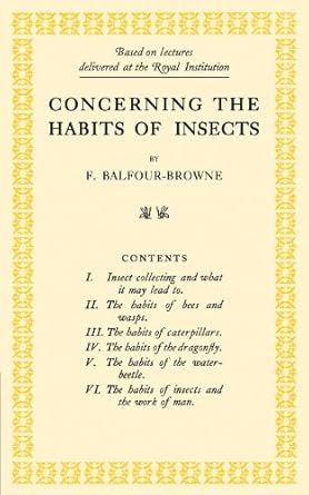 concerning the habits of insects 1st edition f balfour browne 1107600235, 978-1107600232