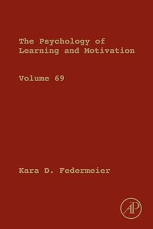 psychology of learning and motivation 1st edition kara d federmeier 0128150858, 978-0128150856