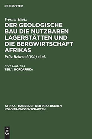 nordafrika 1st edition erich obst ,fritz behrend 3111146618, 978-3111146614