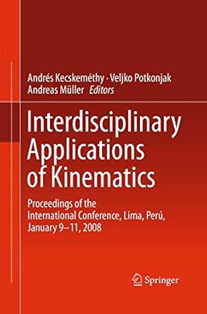 interdisciplinary applications of kinematics proceedings of the international conference lima peru january 9