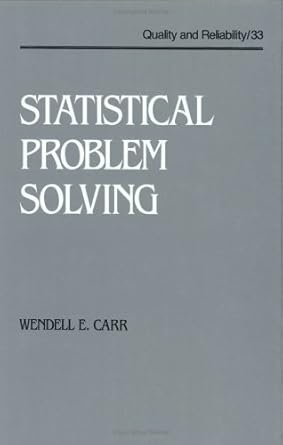 statistical problem solving 1st edition wendell e carr 0824787048, 978-0824787042