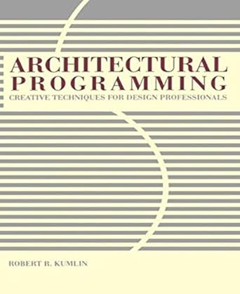 architectural programming creative techniques for design professionals 1st edition robert kumlin 0070359725,