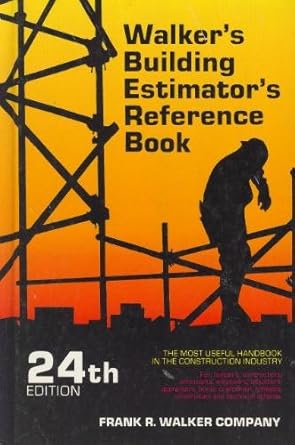 walkers building estimators reference book 1st edition scott siddens 0911592245, 978-0911592245