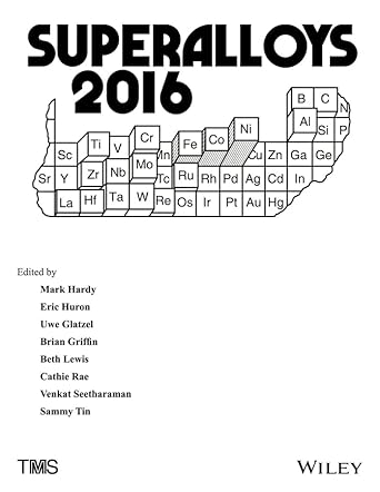 superalloys 2016 proceedings of the 13th international symposium on superalloys 1st edition mark c hardy