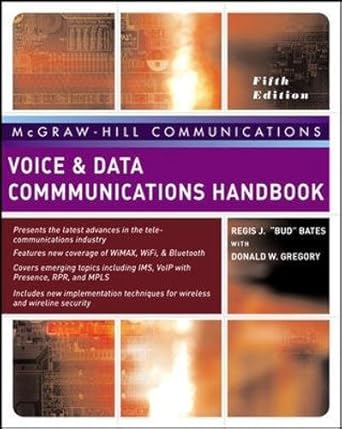 voice and data communications handbook 1st edition regis bates ,donald gregory 0072263350, 978-0072263350