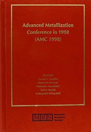 advanced metallization conference in 1998 volume 14 1st edition gurtej s sandhu ,heinrich koerner ,masanori