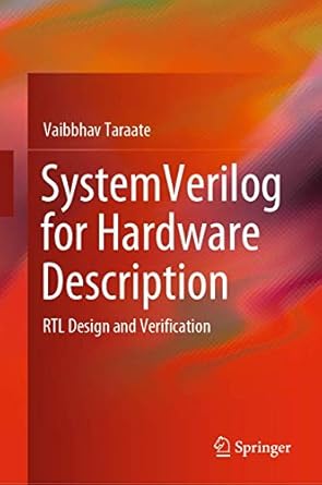 systemverilog for hardware description 1st edition taraate 9811544042, 978-9811544040