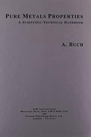 pure metals properties a scientific technical handbook 1st edition alfred buch 0871706377, 978-0871706379