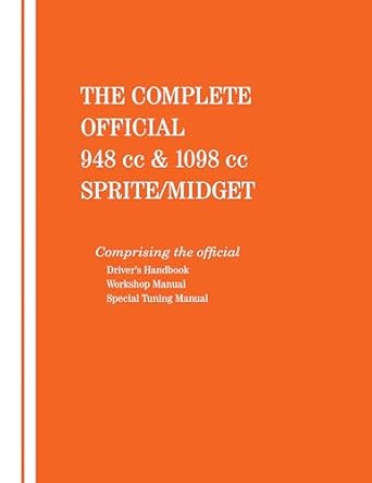 the complete official 948 cc and 1098 cc austin healey sprite / mg midget 1961 1962 1963 1964 1965 1966