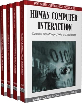 human computer interaction concepts methodologies tools and applications 1st edition panayiotis zaphiris