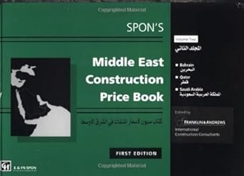 spons middle east construction price book bahrain qatar saudi arabia 1st edition hunter fleming 0419211306,