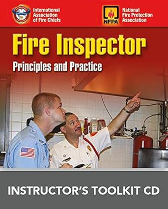 fire inspector principles and practice instructors toolkit cd rom 1st edition iafc 1284095657, 978-1284095654