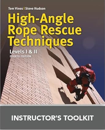 high angle rope rescue techniques instructors toolkit cd 1st edition tom vines 1284050696, 978-1284050691